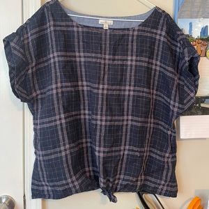 LL bean Women's Signature Short-Sleeve Linen Top